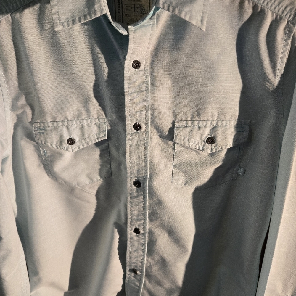 Colours by Alexander Julian Vintage Men size S Blue Long Sleeve Button Up Shirt - Picture 5 of 16